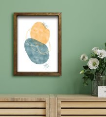 BK Gift Otel Odası Konseptli Doğal Masif Ahşap Çerçeveli Tablo 30x40cm-70