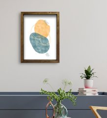 BK Gift Otel Odası Konseptli Doğal Masif Ahşap Çerçeveli Tablo 30x40cm-70
