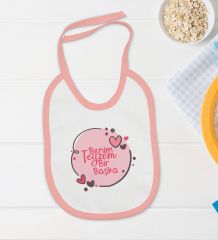 BK Kids Benim Teyzem Bir Başka Tasarımlı Pembe Bebek Body Zıbın ve Mama Önlüğü Hediye Seti-1