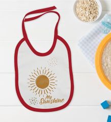 BK Kids My Sunshine Tasarımlı Kırmızı Bebek Mama Önlüğü-1