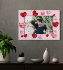 BK Gift Sevgililere Özel Fotoğraflı Kanvas Tablo, Sevgiliye Hediye, Sevgililer Günü, Fotoğraflı Tablo (30x50cm)
