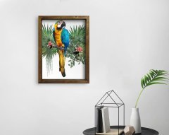 BK Home Doğal Masif Ahşap Çerçeveli Tablo 45x65cm-79