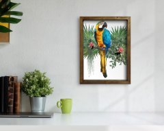 BK Home Doğal Masif Ahşap Çerçeveli Tablo 45x65cm-79