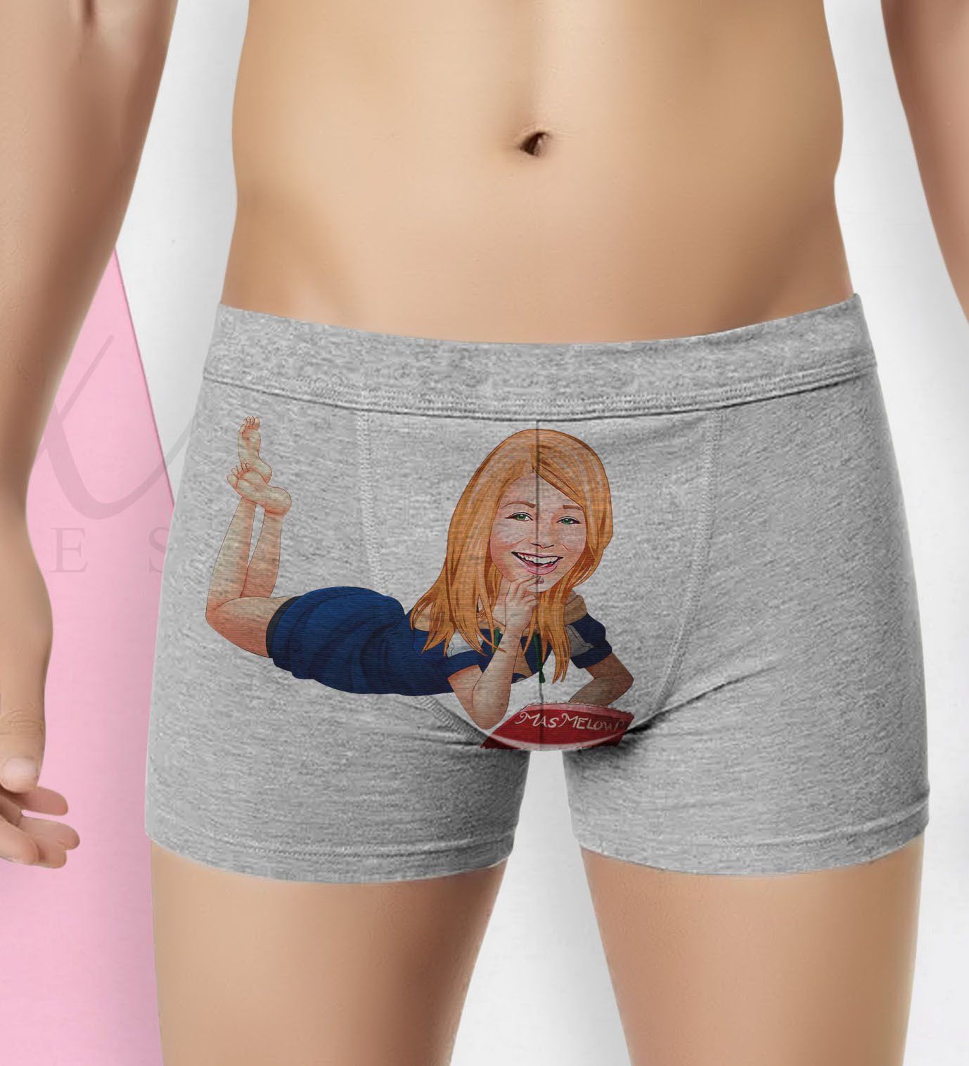 BK Gift Kişiye Özel Karikatürlü Eğlenceli Erkek Boxer Serisi - Model 15