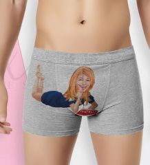 BK Gift Kişiye Özel Karikatürlü Eğlenceli Erkek Boxer Serisi - Model 15