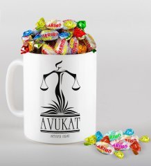 Kişiye Özel Avukat Kupa ve Haribo Şeker Hediye Seti-5