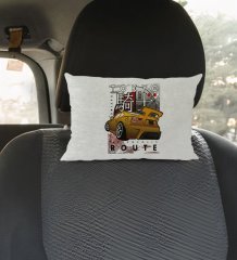 BK Gift Tokyo Route Tasarımlı Dikdörtgen Araç Koltuk Yastığı-1