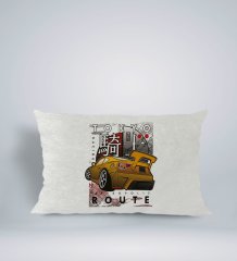 BK Gift Tokyo Route Tasarımlı Dikdörtgen Araç Koltuk Yastığı-1