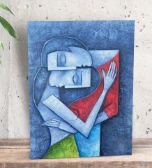 BK Gift Yatak Odası Konseptli Dekoratif Mini Kanvas Tablo 15x20cm-74