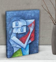 BK Gift Yatak Odası Konseptli Dekoratif Mini Kanvas Tablo 15x20cm-74