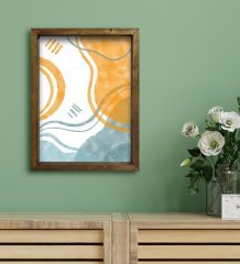 BK Gift Otel Odası Konseptli Doğal Masif Ahşap Çerçeveli Tablo 30x40cm-69