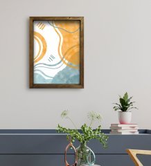 BK Gift Otel Odası Konseptli Doğal Masif Ahşap Çerçeveli Tablo 30x40cm-69