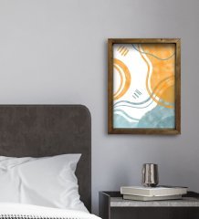 BK Gift Otel Odası Konseptli Doğal Masif Ahşap Çerçeveli Tablo 30x40cm-69