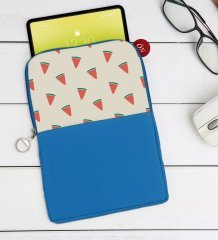 BK Gift Karpuz Tasarımlı Taşınabilir Koruyucu Tablet Kılıfı & Organizer Çanta - Mavi-1