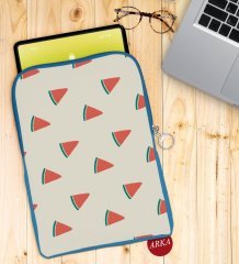 BK Gift Karpuz Tasarımlı Taşınabilir Koruyucu Tablet Kılıfı & Organizer Çanta - Mavi-1