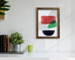 BK Home Doğal Masif Ahşap Çerçeveli Tablo 45x65cm-78