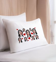BK Gift Kişiye Özel Karikatür Tasarımlı Pamuklu Yastık Kılıfı-4 50x70cm , Sevgiliye Hediye, Ev Hediyesi, Tasarım Ev Tekstili