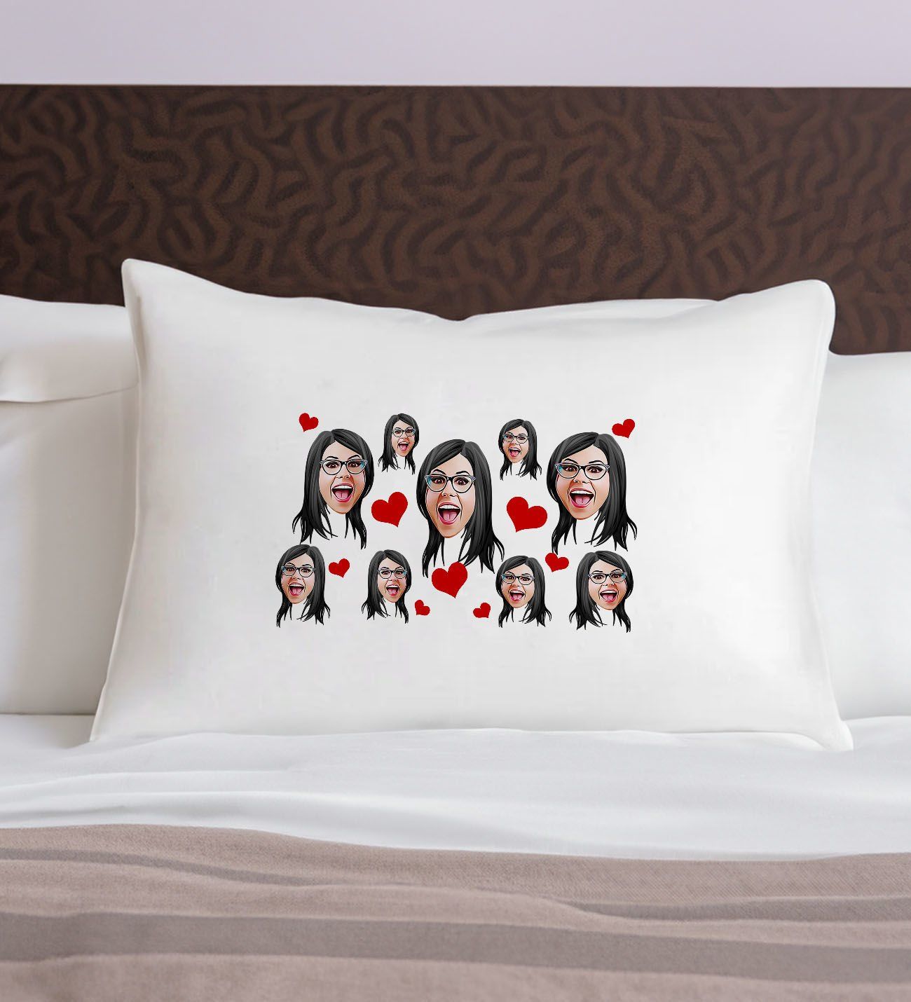 BK Gift Kişiye Özel Karikatür Tasarımlı Pamuklu Yastık Kılıfı-4 50x70cm , Sevgiliye Hediye, Ev Hediyesi, Tasarım Ev Tekstili