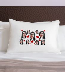 BK Gift Kişiye Özel Karikatür Tasarımlı Pamuklu Yastık Kılıfı-4 50x70cm , Sevgiliye Hediye, Ev Hediyesi, Tasarım Ev Tekstili