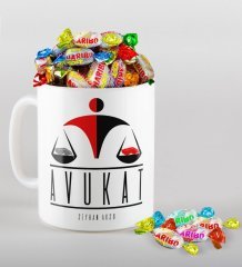 Kişiye Özel Avukat Kupa ve Haribo Şeker Hediye Seti-4