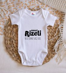 BK Kids Dikkat Rizeli Tasarımlı Beyaz Bebek Body Zıbın-1