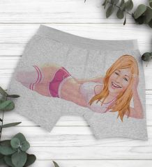 BK Gift Kişiye Özel Karikatürlü Eğlenceli Erkek Boxer Serisi - Model 13