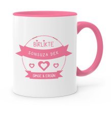 Kişiye Özel Sevgililer Günü Temalı Pembe Kupa Bardak - 59