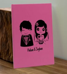 BK Gift Sevgiliye Özel İsimli Pembe Defter ve Cam Matara Hediye Seti-1, Sevgiliye Hediye, Sevgililer Günü, Yeni İş Hediyesi