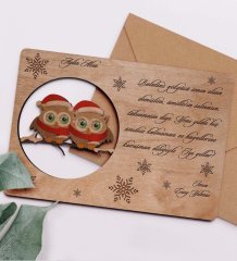 Kişiye Özel Retro Ahşap Yılbaşı Tebrik Kartı - 6