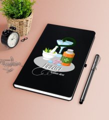 Kişiye Özel Eczacı Siyah Defter Kalem Seti-6