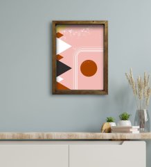 BK Gift Otel Odası Konseptli Doğal Masif Ahşap Çerçeveli Tablo 30x40cm-67