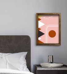 BK Gift Otel Odası Konseptli Doğal Masif Ahşap Çerçeveli Tablo 30x40cm-67