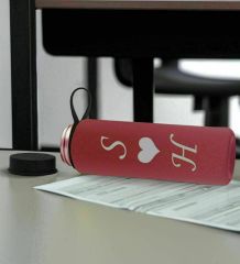 BK Gift Sevgiliye Özel İsimli Pembe Defter ve Fuşya Cam Matara Hediye Seti-16, Sevgiliye Hediye, Sevgililer Günü, Yeni İş Hediyesi