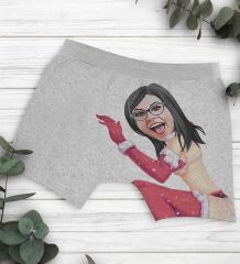 BK Gift Kişiye Özel Karikatürlü Eğlenceli Erkek Boxer Serisi - Model 12