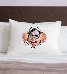 BK Gift Kişiye Özel Karikatür Tasarımlı Pamuklu Yastık Kılıfı-2 50x70cm , Sevgiliye Hediye, Ev Hediyesi, Tasarım Ev Tekstili