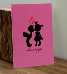 BK Gift Sevgiliye Özel İsimli Pembe Defter ve Fuşya Cam Matara Hediye Seti-16, Sevgiliye Hediye, Sevgililer Günü, Yeni İş Hediyesi