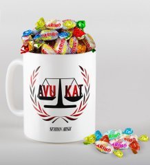 Kişiye Özel Avukat Kupa ve Haribo Şeker Hediye Seti-2