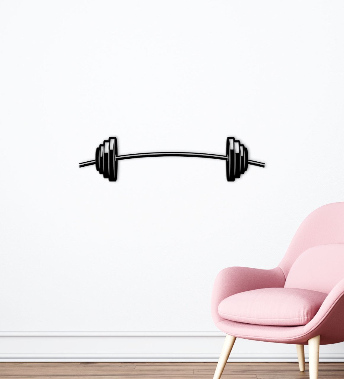 BK Home GYM Tasarımlı Ahşap Duvar Süsü-14