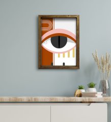 BK Gift Otel Odası Konseptli Doğal Masif Ahşap Çerçeveli Tablo 30x40cm-66