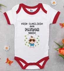 BK Kids Patron Olucam Tasarımlı Kırmızı Bebek Body Zıbın-1