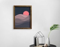 BK Home Doğal Masif Ahşap Çerçeveli Tablo 45x65cm-73