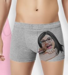 BK Gift Kişiye Özel Karikatürlü Eğlenceli Erkek Boxer Serisi - Model 11