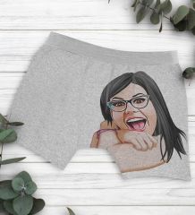 BK Gift Kişiye Özel Karikatürlü Eğlenceli Erkek Boxer Serisi - Model 11