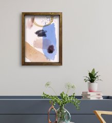 BK Gift Otel Odası Konseptli Doğal Masif Ahşap Çerçeveli Tablo 30x40cm-65