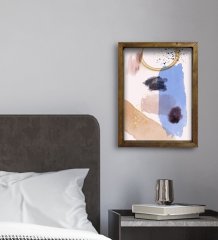 BK Gift Otel Odası Konseptli Doğal Masif Ahşap Çerçeveli Tablo 30x40cm-65