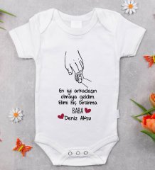 BK Kids İsimli En İyi Arkadaşın Olmaya Geldim Tasarımlı Bebek Body Zıbın - Model 1