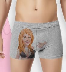 BK Gift Kişiye Özel Karikatürlü Eğlenceli Erkek Boxer Serisi - Model 10