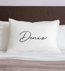 BK Gift Kişiye Özel İsimli Pamuklu Yastık Kılıfı-4 50x70cm , Sevgiliye Hediye, Ev Hediyesi, Tasarım Ev Tekstili