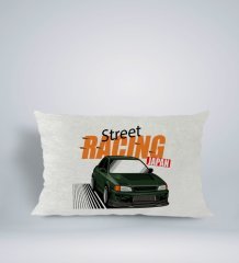BK Gift Street Racing Tasarımlı Dikdörtgen Araç Koltuk Yastığı-1
