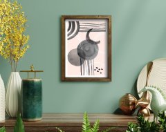 BK Home Doğal Masif Ahşap Çerçeveli Tablo 45x65cm-71
